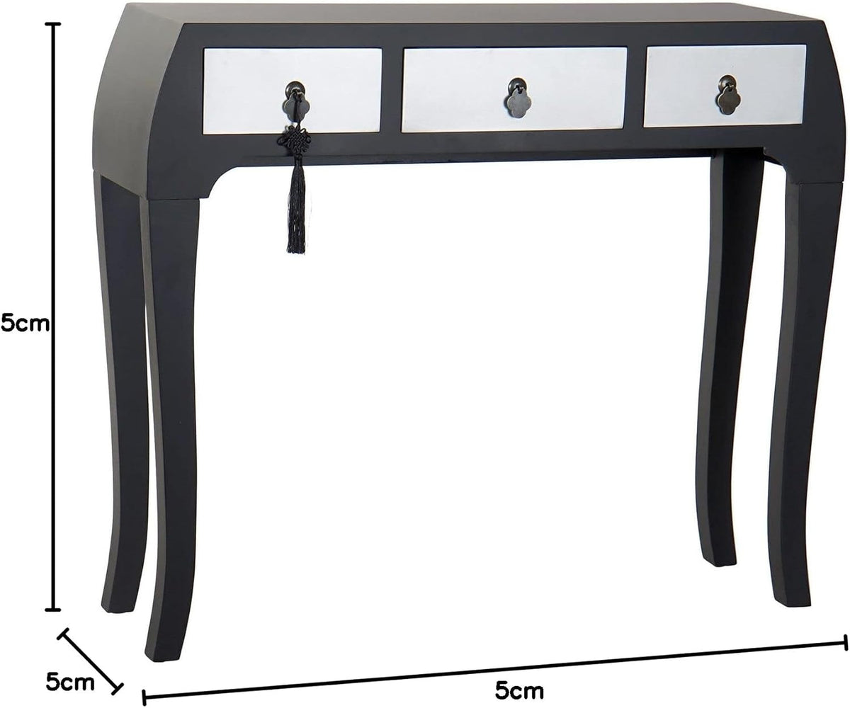 DRW console sparren 96 x 26 x 80 oosters zwart