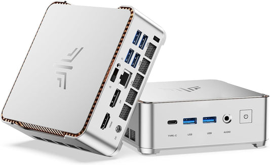 NiPoGi Hyper H2 Mini PC W-11 Pro, 14e Generatie Ιntel Core i5-14450HX (8C/16T, tot 4,80 GHz), 16GB DDR4 512GB M.2 NVMe SSD, Mini Desktop Computer voor Kantoor/School/Thuis, WiFi 6, HDMI, DP, 54W TDP