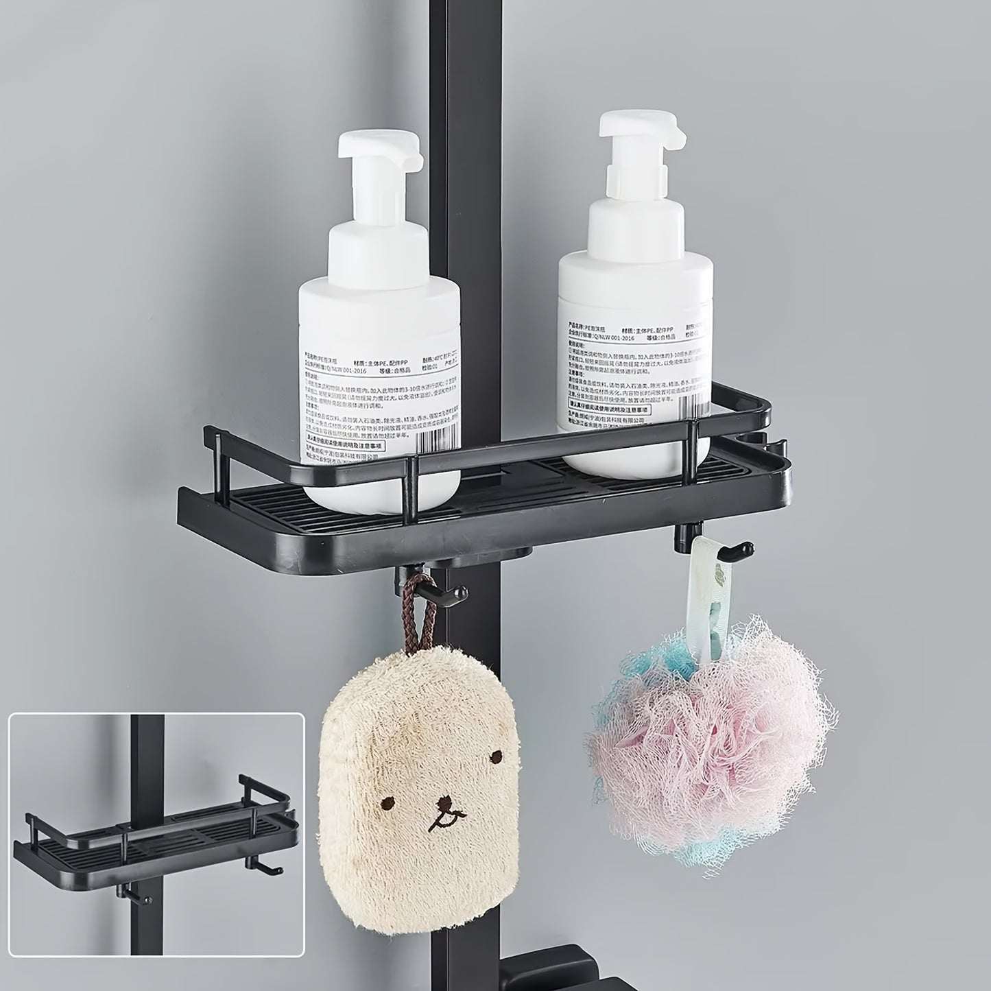 Matzwarte Doucheset – Douchepakket – Regendouche – Handdouche – Badkraan – 30,48 cm Vierkant – Messing – Dual-Function – Wandmontage – Verstelbare Plank – Geen Elektriciteit Nodig