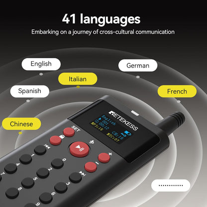 Retekess TT127 Audio Whisper Tour Guide System, Tour Guide System, Uitlegmodus voor Twee Personen, On-Demandfunctie, 200 m, voor Museumtentoonstellingen(1 zenders 10 ontvangers)