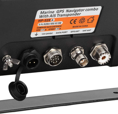 aqxreight GPS-navigatie voor auto, draagbare -528A 4,3 inch kleuren LCD Marine GPS Navigator Alarm Locator Klasse B AIS Transponder Combo