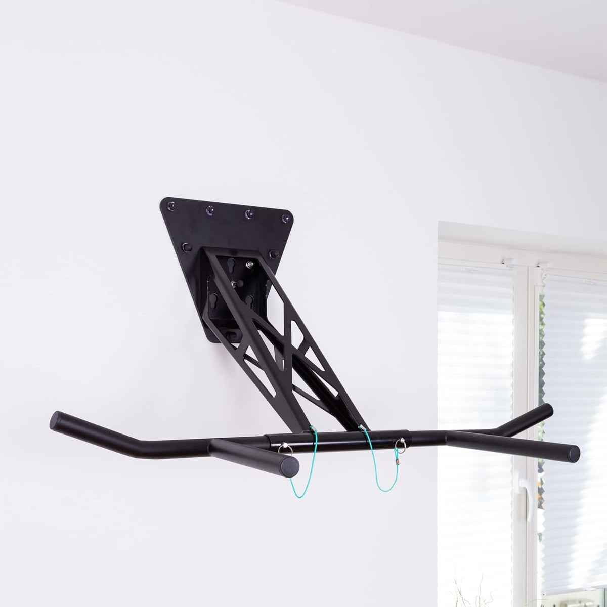 Portable Pullup & Dip Pull-Up Dip Bar, Mobile For Wall Mounted And Trees/Poles, Indoor & Outdoor Pull-Up Dip Bar Combi For Home And Garden/Park, Premium Quality Chin-Up Dip Bar - QUORE