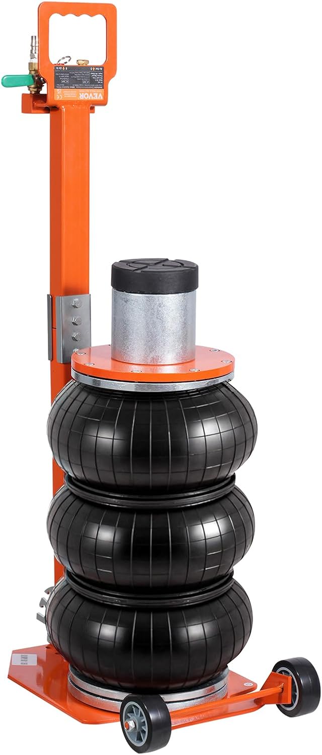 VEVOR Air Jack, 3 Ton/6600LB, 1-6S Pneumatic Lift Jack with Raised Column and Adjustable Handle, Compact, Easy to Lift and Space Saving Jack with Thick Rubber Pad, Fits for Sedan