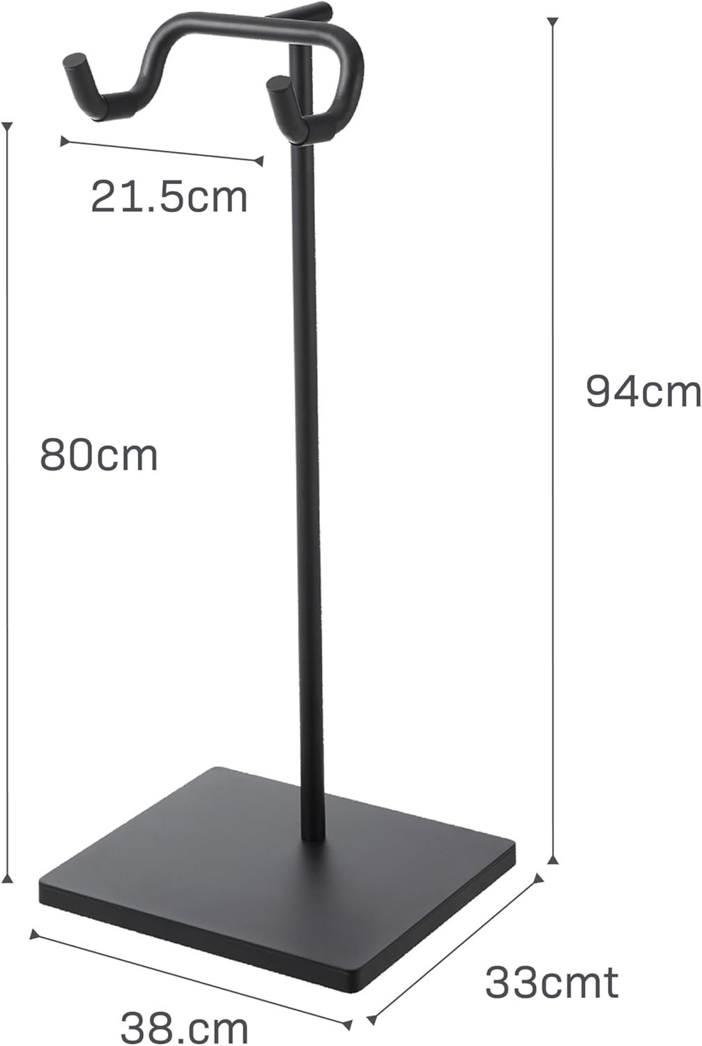 Yamazaki 1966 TOWER Bicycle Stand, black, Steel / Polypropylene / Silicone, 38 x 33 x 94 cm