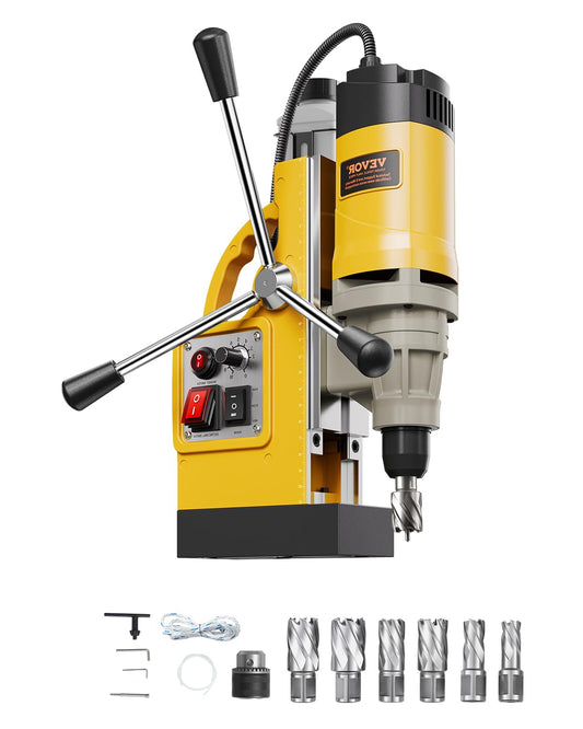 Magnetische Kolomboormachine – Magneetboor – Metaalboormachine – Elektromagnetische Boor – Kernboormachine – 1400 W Motor – 12.800 N Klemkracht