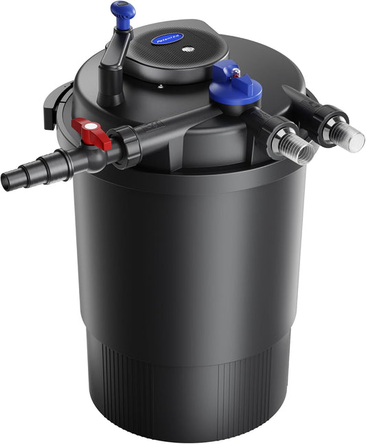 SunSun CPF-30000 Drukvijverfilter UVC-zuivering 55W Vijverfilter met debiet 6000l/h, Schoon vijverwater, vijverfiltersysteem, Voor vijvers tot 6000L, optimale biologische vijverfilterunit