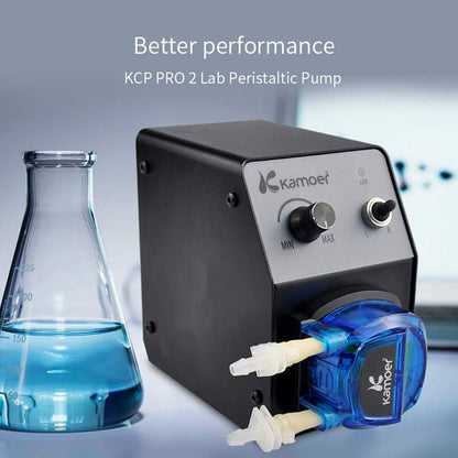 Kamoer KCP PRO2 40-210ml/min hoge stroom peristaltische pomp 12V dc variabele snelheid kleine doseerpomp voor laboratorium chemisch experiment met Norprene buis 3.2mm ID× 6.4mm OD en voedingsadapter