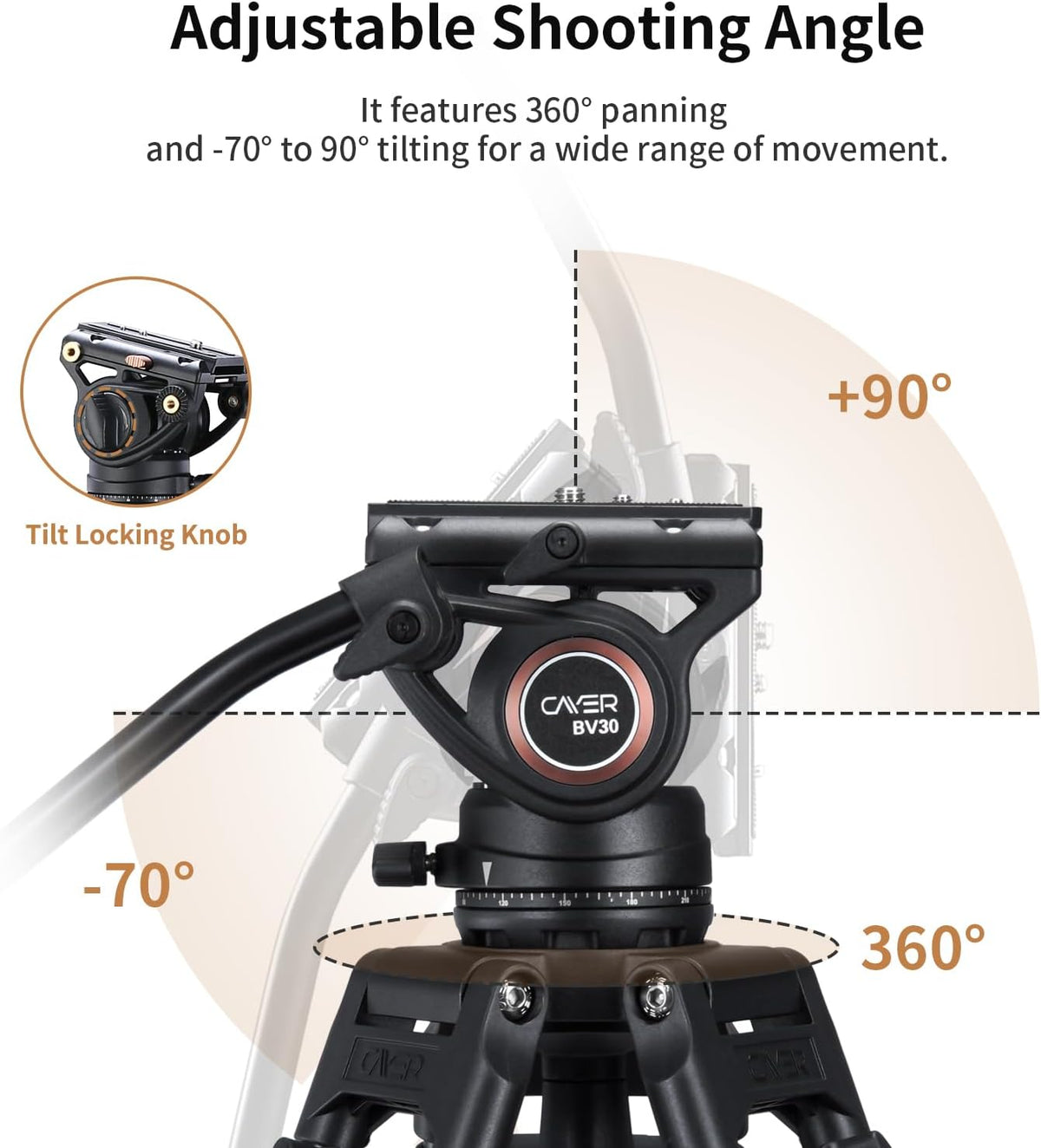 Videostatief – Camerastatief – Filmstatief – DSLR Statief – 162,5 cm Aluminium – 360° Vloeistofkop en Mid-Level Spreader