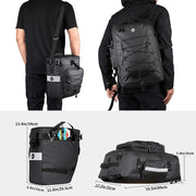 Fietstas - Fietstassen - Dubbele Fietstas - Multifunctioneel Bagagedragertas - Scheurvast - Grote Bagagetassen - met Regenhoes - 75L - PVC - Zwart