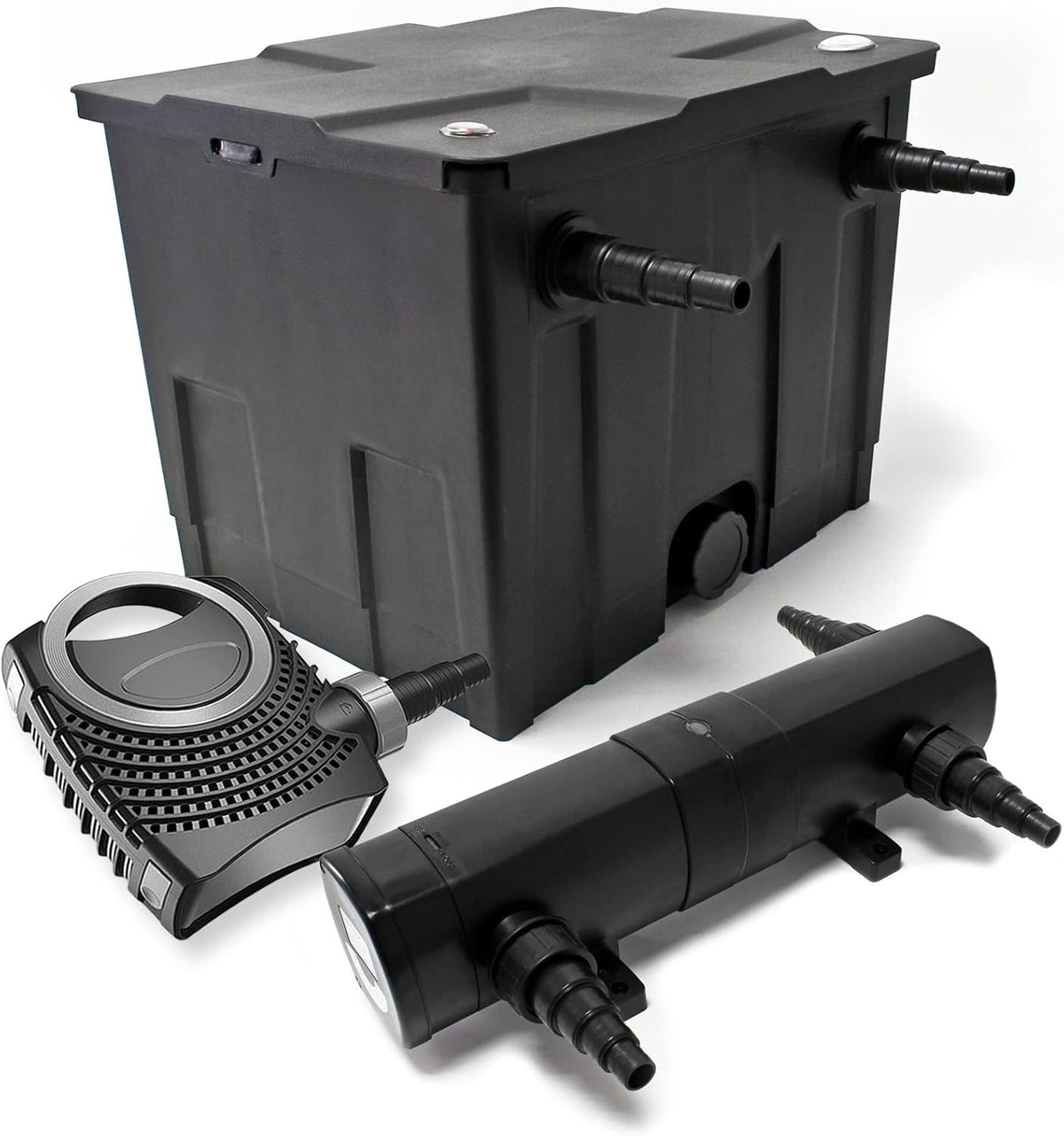 Set: Bio-vijverfilter set 12.000 l SuperEco vijverpomp 80 W UVC-unit 24 W