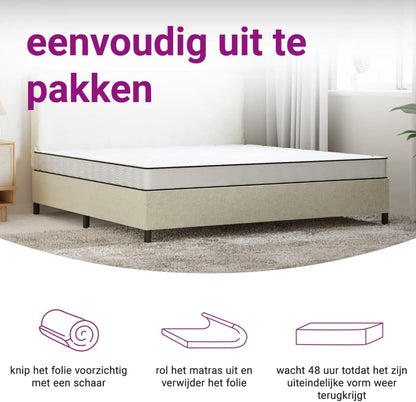 vidaXL Schuimmatras middelzacht 200x200 cm, tweepersoonsmatras, tweepersoons matras, matras schuimrubber, foam matras, matras schuim