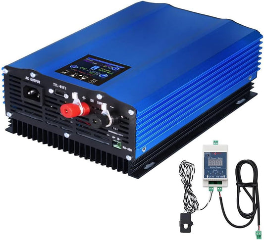 【Upgrade】 PMSUN Netgekoppelde omvormer, stroombegrenzer, lcd DC55-90 V, zonne-ingang AC 230 V, zuivere sinusuitgang, wifi optioneel