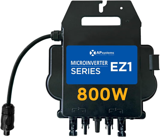 APsystems EZ1-M 800W Microomvormer met WiFi & Bluetooth, PV VDE-gecertificeerd, Plug & Play omvormer, ideaal voor balkoninstallaties