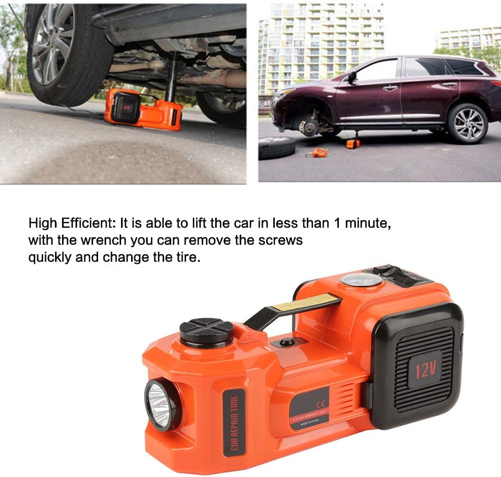 12V 5t elektrische hydraulische krik Auto drie functies Car Lift Jack met inflator en zaklamp Portable Car Repair Tool Kit