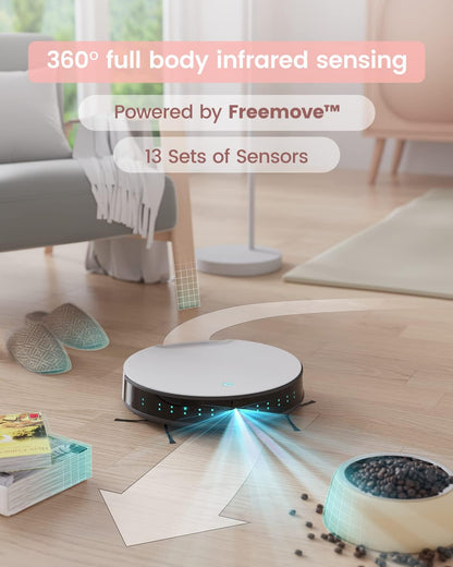 LEFANT N1 Robotstofzuiger, wifi-robotstofzuiger met 4500 Pa zuigkracht, compatibel met Alexa en app-bediening, zelfopladen, stille werking