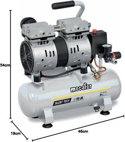 Compressor – Luchtcompressor – Aircompressor – Olievrije Compressor – Tankcompressor – Stil en Compact – 6 Liter Tank – 0,5 PK – 8 Bar Maximale Druk