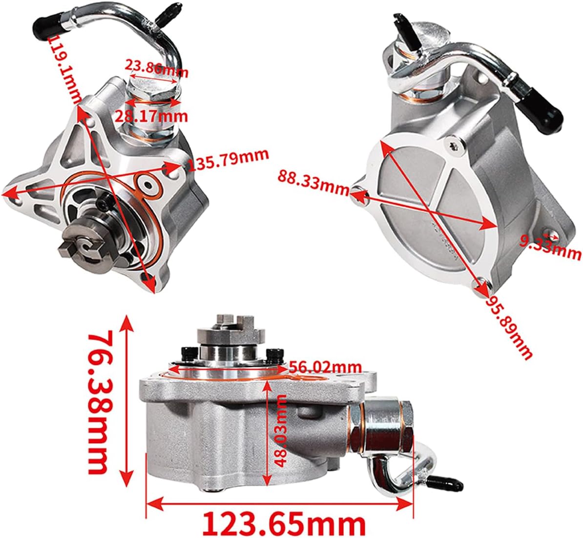 Vacuümpompset – Vacuümpomp – Remvacuümpomp – Vacuümpompkit – Vacuüm Pomp Set – Direct Passende Vervanging – Geschikt Voor 2,2 Liter Dieselmotoren 2012-2021
