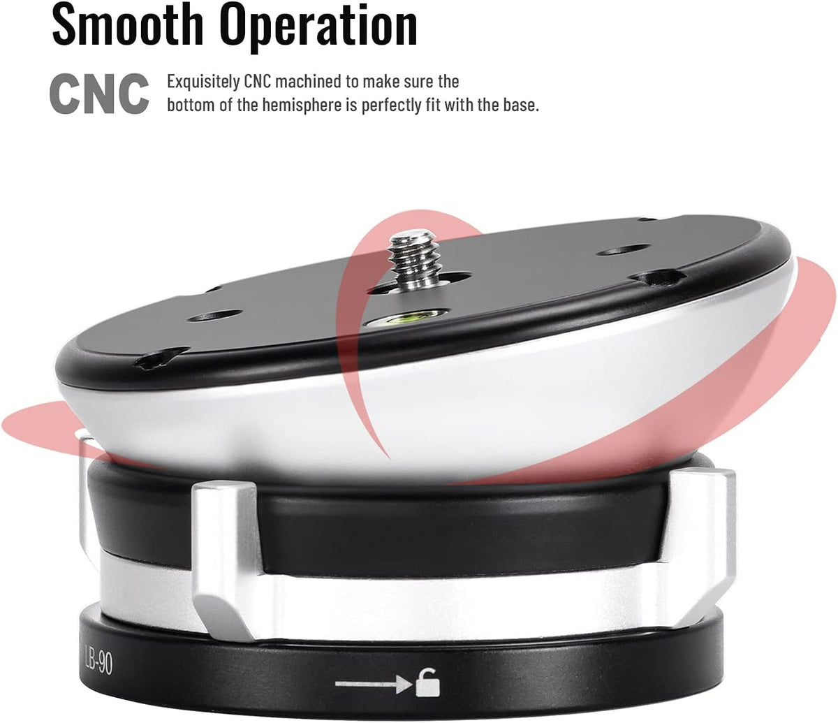 SUNWAYFOTO LB-90 Leveling Base Statief Hoofd 55LB Laadvermogen