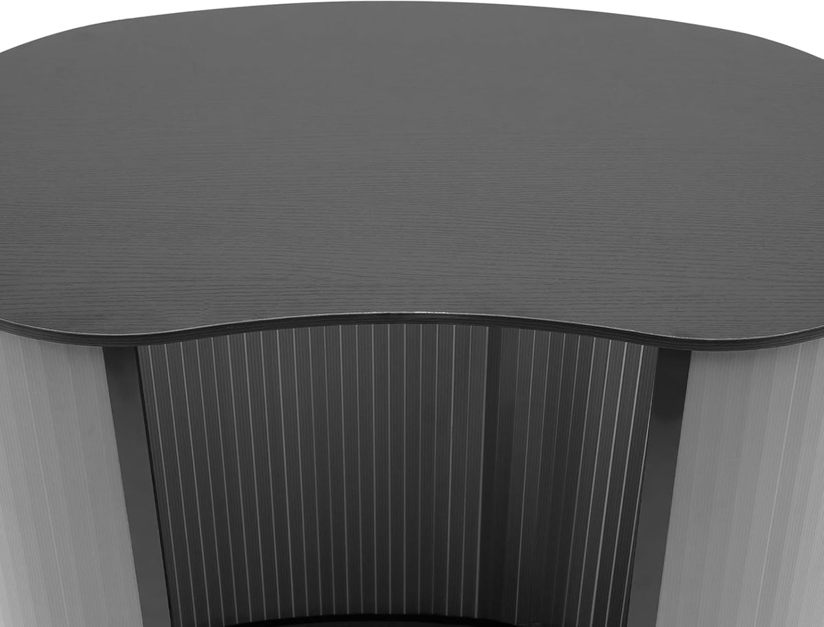 Simple Lobby Commercial Reception Desk Presentation Stand, Foldable, Reception Desk, Black, Reception, Counter, Exhibition Desk, Round Reception Desk, Shop, Counter, Counter - QUORE