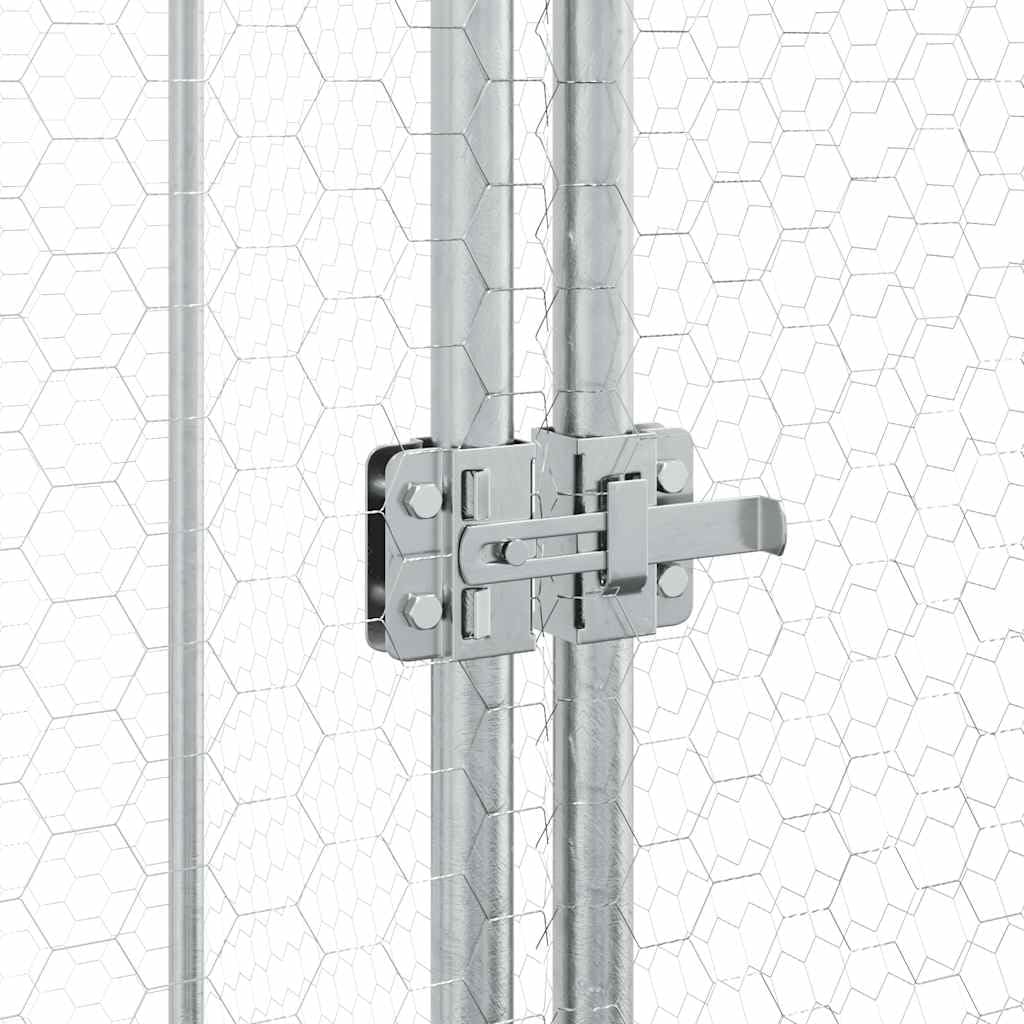 Kippenren – Kipverblijf – Dierenren – Buitenverblijf – Hokkenset – Gegalvaniseerd Staal – 200x100x190 cm – Stevig En Weerbestendig