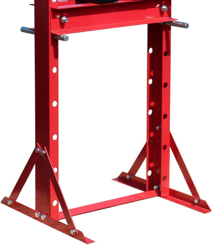 Wiltec werkplaatspers 20 t hydraulische persdrukmachine met manometer persmachine rood