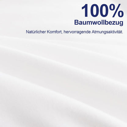 Donzen Dekbed 220x240 4 Seizoenen, 100% Katoenen Overtrek, Donsdekbed 240x220 All Season Warm, Dekbed Volumineus en Ademend Deken(Oeko-TEX en RDS Gecertificeerd, Wit, Vulgewicht 2100gr)