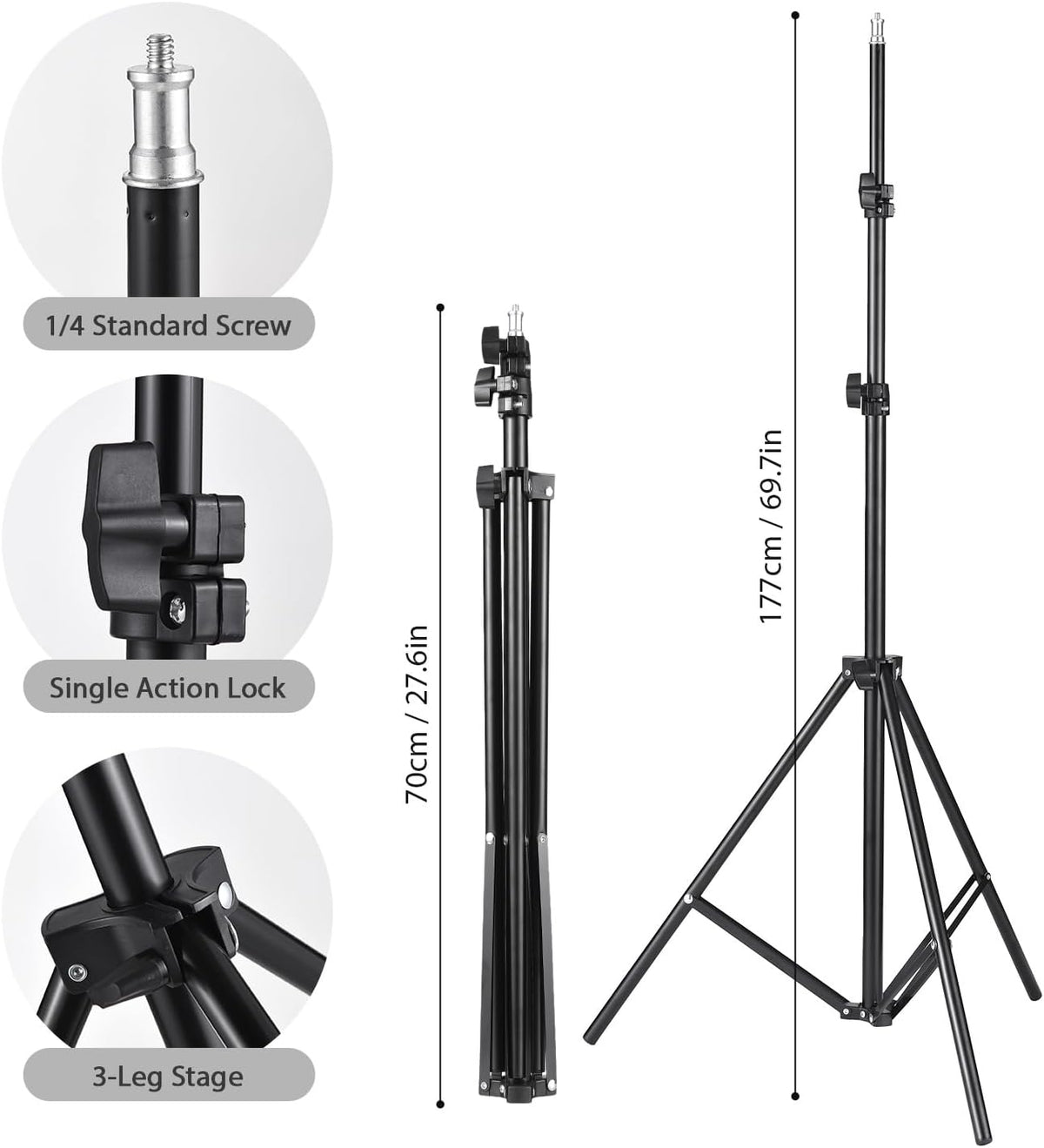 Softbox Set – Fotostudio – Studiolampen – Studioverlichting – Lichtset – 2 x 50 x 70 Cm – 2 x 80 W Tweekleurig Ledlicht 2800K-6000K – Met 2 x Lichtstatieven En Afstandsbediening