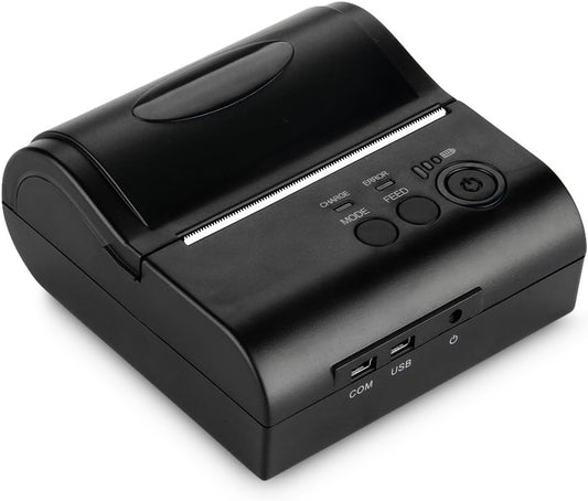 Bluetooth Thermische Printer 80 Mm – Bonnenprinter – Bonprinter – Kassabonprinter – Ticketprinter – Compact En Licht – Oplaadbare 2000 mAh Batterij