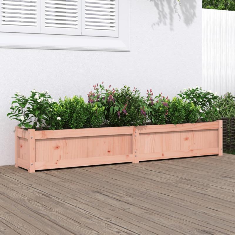 Plantenbak – Bloembak – Bloempot – Moestuinbak – Kruidenbak – Massief Douglas Hout – Groot Formaat 180x31x31 cm