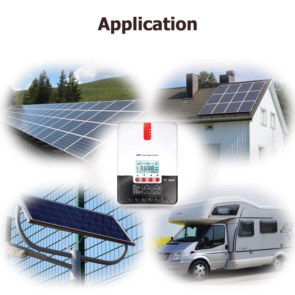 SolaMr 20A MPPT Solar Charge Controller 12V/24V Auto Identifying System Voltage Intelligent Regulator met LCD Display - ML2420A