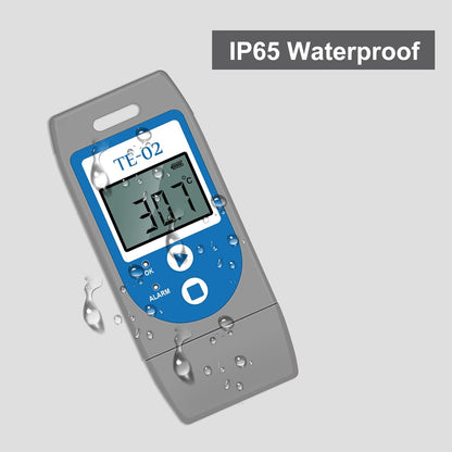 ThermElc Datalogger met USB-temperatuur, multifunctionele temperatuurlogger met PDF-rapporten, 32000 punten lezen, lange batterijduur, temperatuurgegevensrecorder voor verzending/opslag/transport