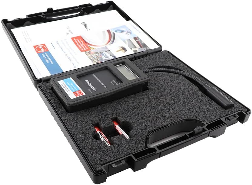 Conti® VSM-1 Bandspanningsmeter voor alle riemen, meetbereik 10-500 Hz, 4-cijferig lcd-display, optische sensor, voorspanningsmeter voor nauwkeurige meting van de riemspanning