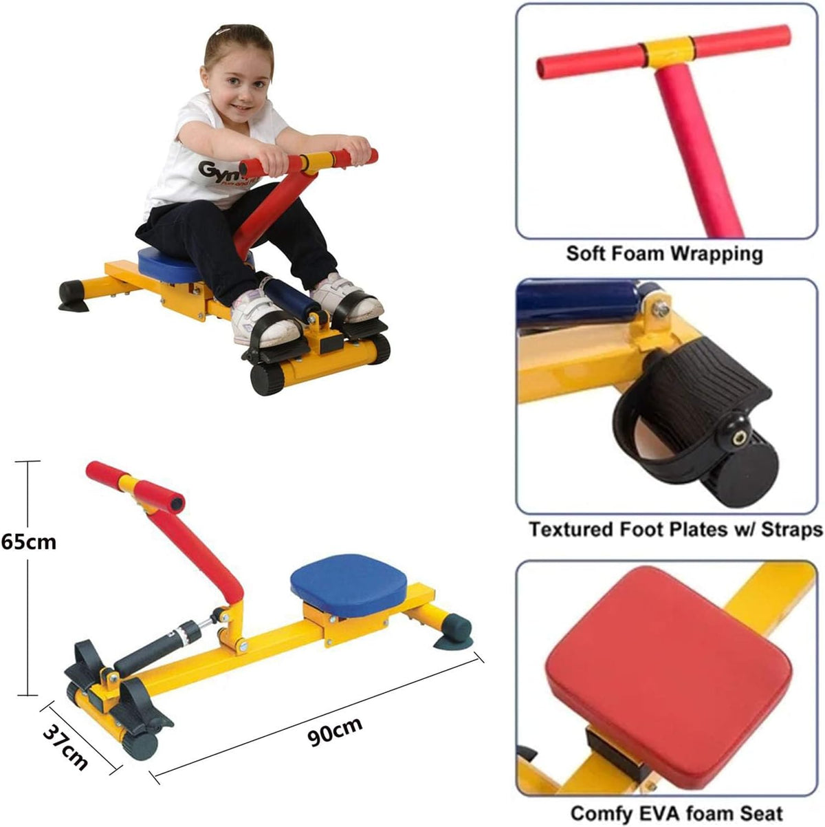 Compact Rowing Machine for Home, Fitness Equipment Kids, Indoor Physical Training, Boys Girls Birthday Gifts - QUORE