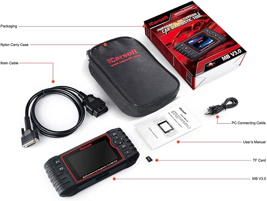 ICarsoft MB V3.0 Kenmerkend Aftastenhulpmiddel voor Mercedes-Benz Sprinter Smart