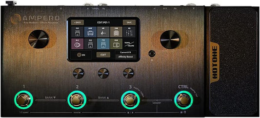 Multi-effectpedaal voor Gitaar, Bas en Akoestisch – Gitaar Effectpedaal – Bas Effectpedaal – Effectprocessor – Amp Modeler – 242 Effecten, 64 Amp-Modellen – 4-Inch Touchscreen, USB Audio Interface