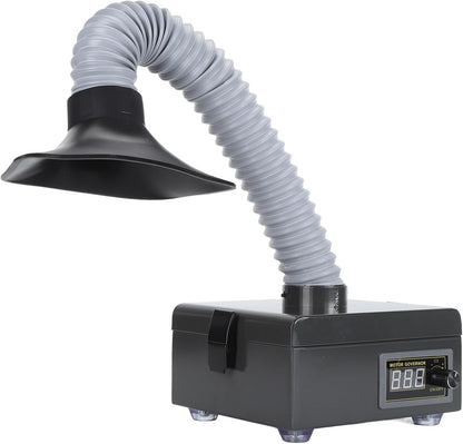 Soldeerdampafzuiger EU-Stekker – Soldeerrookafzuiger – Rookafzuiger – Dampafzuiger – Soldeerrookabsorber – 3-Traps Filtersysteem – 150 W, 7000 RPM