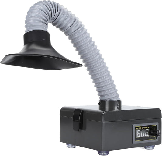 Soldeerdampafzuiger EU-Stekker – Soldeerrookafzuiger – Rookafzuiger – Dampafzuiger – Soldeerrookabsorber – 3-Traps Filtersysteem – 150 W, 7000 RPM