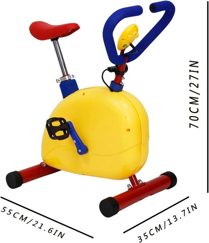 Fun Fitness Hometrainer Apparatuur, Indoor Cardio Training, Kinder Workout Fiets, Verstelbare Stoel Stationaire Fiets - QUORE