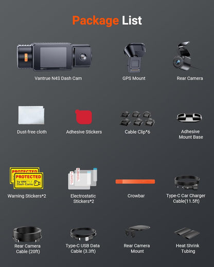 Driekanaals Dashcam – Dashcam Auto – Autocamera – Auto Camera – Voor- En Achtercamera – 2,7K + 2,5K + 2,5K – WiFi, GPS En Infrarood Nachtzicht
