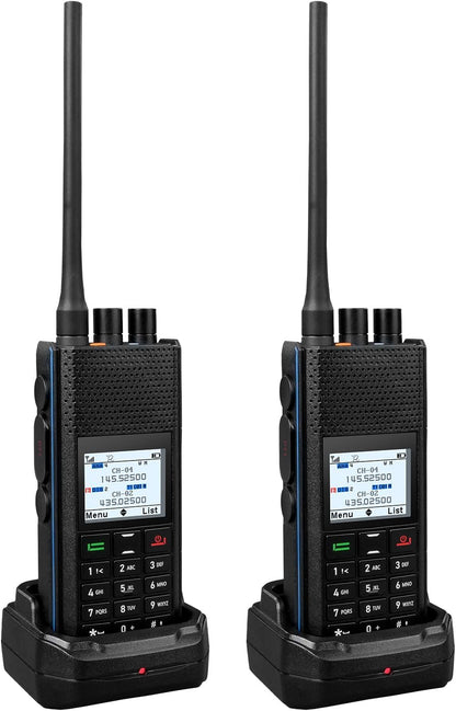 Retevis Ailunce H1 DMR Walkie Talkies, Talk Alias Radiocommunicatie, Naadloze Interacties, APRS/GPS, 50w Contact, 2900mAh Batterij, Dual Band Ham Radio voor Noodhulp (2 Stuks)
