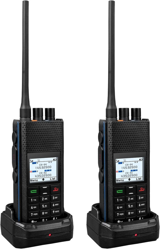 Retevis Ailunce H1 DMR Walkie Talkies, Talk Alias Radiocommunicatie, Naadloze Interacties, APRS/GPS, 50w Contact, 2900mAh Batterij, Dual Band Ham Radio voor Noodhulp (2 Stuks)