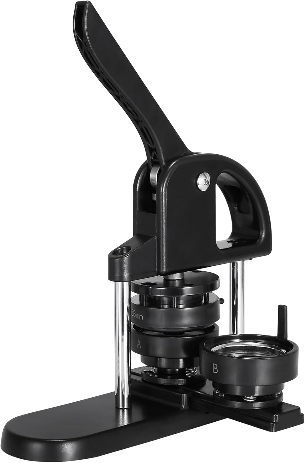 Knoopmachine - met knoopdelen - Ergonomische booghandgreep - Maker voor DIY-knoppen - Zwart - QUORE