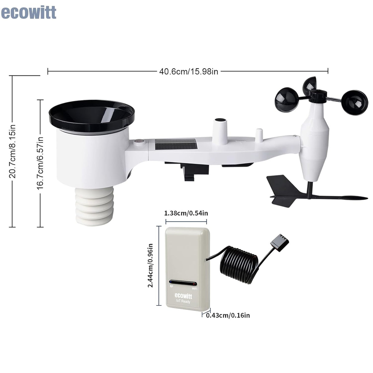 ECOWITT Draadloze Weerstations GW1201,7 in 1 Zonne-energie Home Draadloze Buiten Sensoreenheid WS69,3 in 1 Indoor Nieuwe Gateway GW1200,IOT Intelligente Aaneenschakelingscontrole