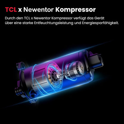 Newentor 20 l luchtontvochtiger, elektrische kelder, 39 dB, ontvochtiger, elektrische kelder met afvoerslang 1,5 m, kamerontvochtiger, elektrisch 50 m2/150 m3, 10 J. gaar., filter, timer