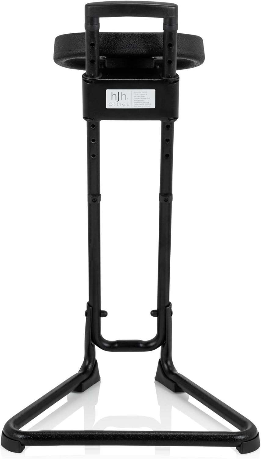 hjh OFFICE 830010 Stahulp TOP Work 32 hardschuim/metaal werkkruk staande stoel ergonomisch, hoogte en helling verstelbaar