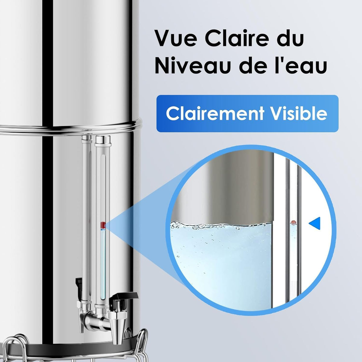 Zwaartekracht Waterfiltersysteem – Waterfilterkan – Waterfilter – Zwaartekrachtfilter – Drinkwaterfilter – 5,7 Liter, 304 Roestvrij Staal – 6-Traps Filtratie Zonder Stroom