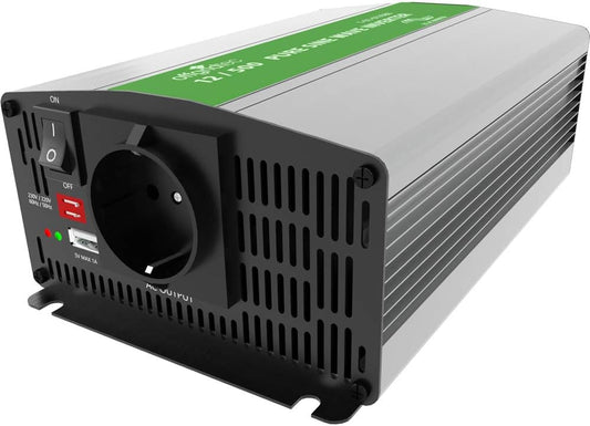 Offgridtec® PSI sinus spanningsomvormer 500W 1000W 12V naar 230V