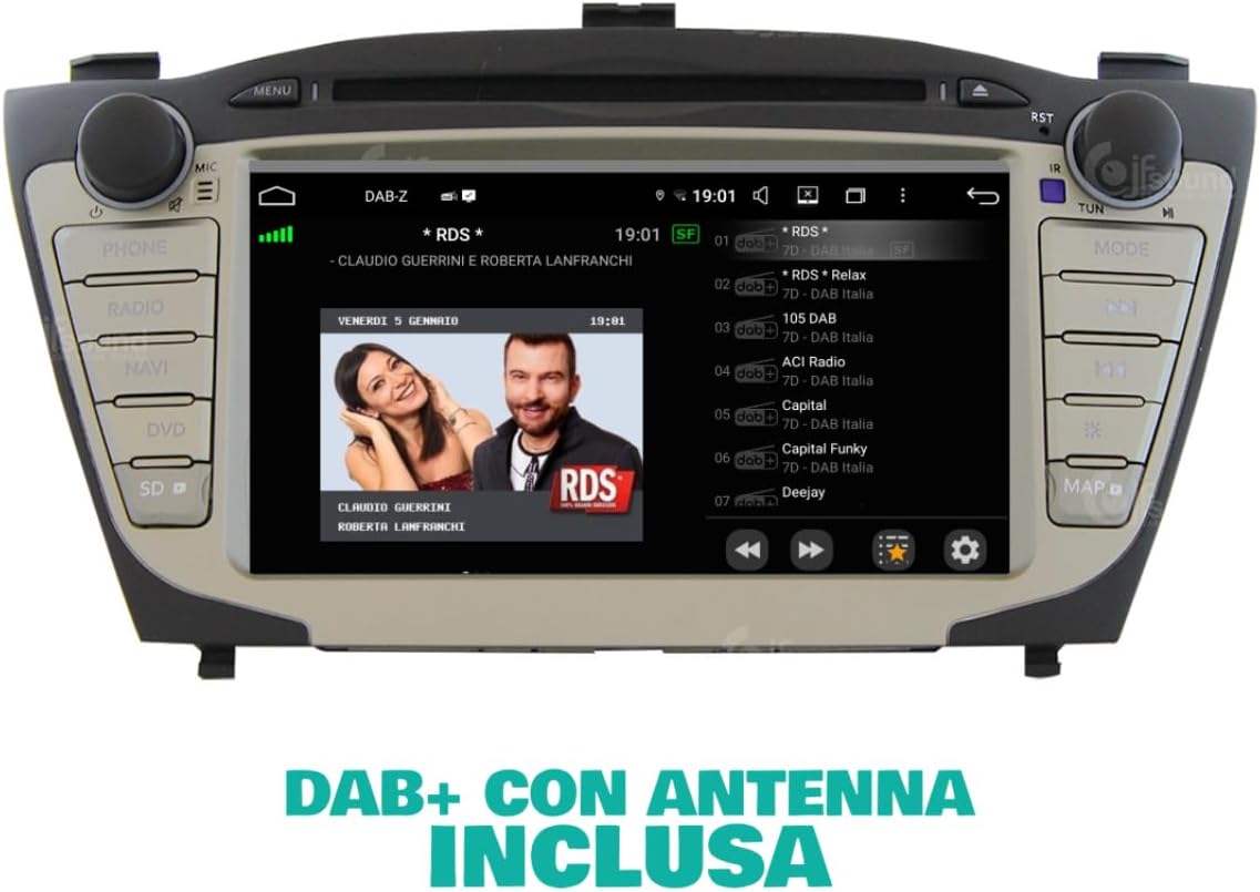 Autoradio Hyundai IX35 – Multimedia Speler – Navigatiesysteem – GPS Radio – Achteruitrijcamera Ondersteuning – 7" Touchscreen – 8-core Processor & Android Auto