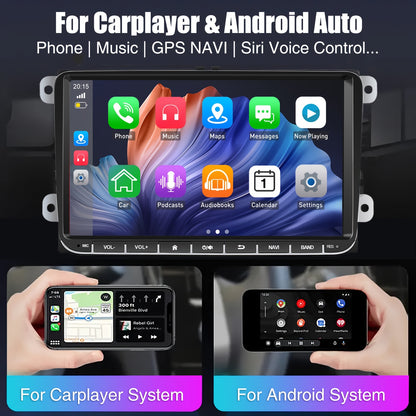 Android 14 Car Stereo – Auto Radio – Multimedia Speler – Navigatiesysteem – Touchscreen Headunit – 9 Inch IPS Scherm – Draadloos CarPlay & Android Auto – Inclusief AHD Achteruitrijcamera en Microfoon