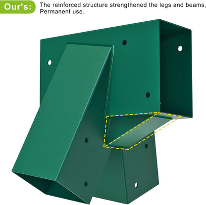 BeneLabel 2 stks Swing Frame Beugel, Heavy Duty Swing Hoek End Montagebeugels 100 Graden Speeltuin Klimmen Frame Hout Post Staal Driehoek Hardware DIY Kit voor Beam (143 x 95mm) & Been (95 x 95mm)
